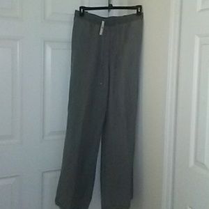 Linen/rayon wide leg pants